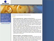 Tablet Screenshot of omicron.cz